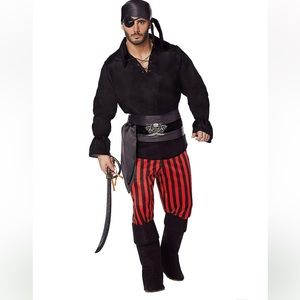 🧡🏴‍☠️SPIRIT HALLOWEEN Adult Pirate Costume 🏴‍☠️🧡